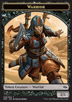 Warrior Token (Black 2/1) - Fate Reforged (Token) [FRF-T3] - JotaCards - Tu Tienda de TCG