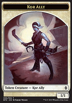 Kor Ally Token (White 1/1) - Battle for Zendikar (Token) [BFZ-T6] - JotaCards - Tu Tienda de TCG