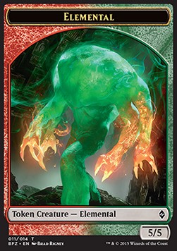 Elemental Token (Green and Red 5/5) - Battle for Zendikar (Token) [BFZ-T11] - JotaCards - Tu Tienda de TCG