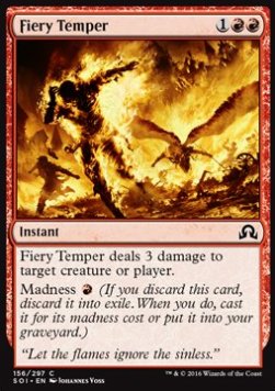 Fiery Temper - Shadows over Innistrad (Common) [SOI-156] - JotaCards - Tu Tienda de TCG