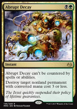 Abrupt Decay - Modern Masters 2017 (Rare) [MM3-146] - JotaCards - Tu Tienda de TCG
