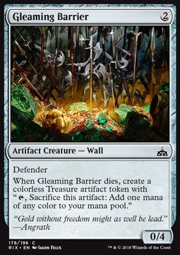 Gleaming Barrier - Rivals of Ixalan (Common) [RIX-178] - JotaCards - Tu Tienda de TCG