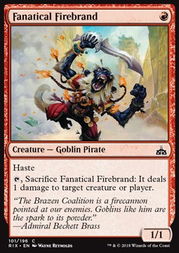 Fanatical Firebrand - Rivals of Ixalan (Common) [RIX-101] - JotaCards - Tu Tienda de TCG