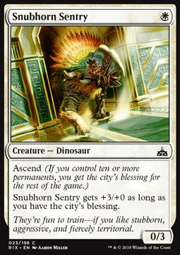Snubhorn Sentry - Rivals of Ixalan (Common) [RIX-23] - JotaCards - Tu Tienda de TCG