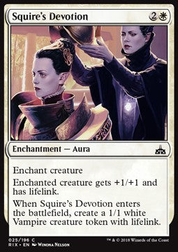 Squire's Devotion - Rivals of Ixalan (Common) [RIX-25] - JotaCards - Tu Tienda de TCG
