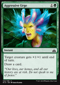 Aggressive Urge - Rivals of Ixalan (Common) [RIX-122] - JotaCards - Tu Tienda de TCG