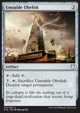 Unstable Obelisk - Commander 2018 (Uncommon) [C18-227] - JotaCards - Tu Tienda de TCG