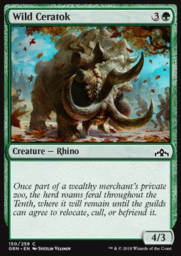 Wild Ceratok - Guilds of Ravnica (Common) [GRN-150] - JotaCards - Tu Tienda de TCG
