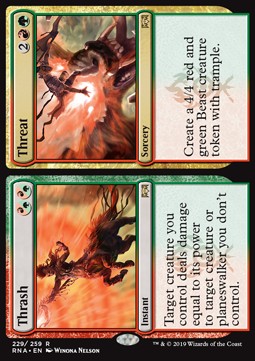 Thrash // Threat - Ravnica Allegiance (Rare) [RNA-229] - JotaCards - Tu Tienda de TCG