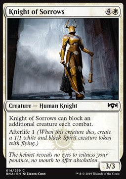 Knight of Sorrows - Ravnica Allegiance (Common) [RNA-14] - JotaCards - Tu Tienda de TCG