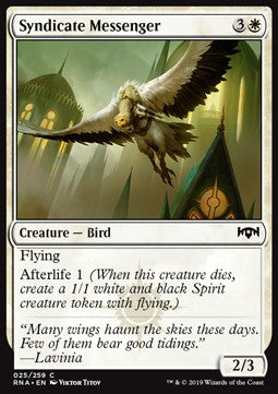 Syndicate Messenger - Ravnica Allegiance (Common) [RNA-25] - JotaCards - Tu Tienda de TCG