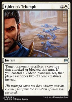 Gideon's Triumph - War of the Spark (Uncommon) [WAR-15] - JotaCards - Tu Tienda de TCG