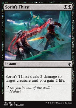 Sorin's Thirst - War of the Spark (Common) [WAR-104] - JotaCards - Tu Tienda de TCG
