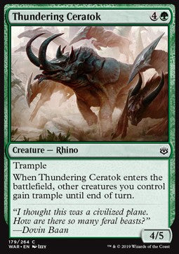 Thundering Ceratok - War of the Spark (Common) [WAR-179] - JotaCards - Tu Tienda de TCG