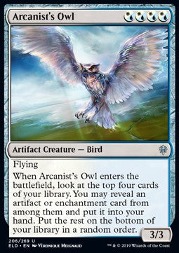 Arcanist's Owl - Throne of Eldraine (Uncommon) [ELD-206] - JotaCards - Tu Tienda de TCG