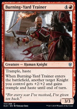 Burning-Yard Trainer - Throne of Eldraine (Uncommon) [ELD-117] - JotaCards - Tu Tienda de TCG