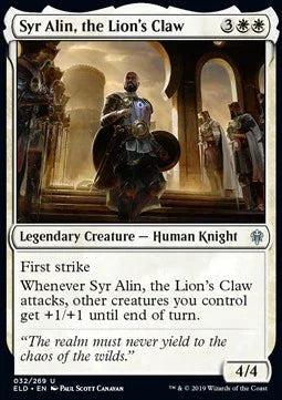 Syr Alin, the Lion's Claw - Throne of Eldraine (Uncommon) [ELD-32] - JotaCards - Tu Tienda de TCG