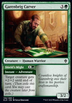 Garenbrig Carver // Shield's Might - Throne of Eldraine (Common) [ELD-156] - JotaCards - Tu Tienda de TCG