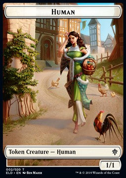 Human Token (White 1/1) - Throne of Eldraine: Extras (Token) [XELD-T02] - JotaCards - Tu Tienda de TCG