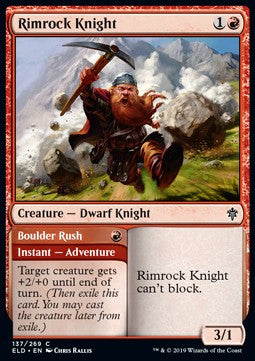 Rimrock Knight // Boulder Rush - Throne of Eldraine (Common) [ELD-137] - JotaCards - Tu Tienda de TCG