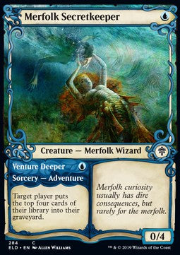 Merfolk Secretkeeper // Venture Deeper - Throne of Eldraine: Extras (Common) [XELD-284] - JotaCards - Tu Tienda de TCG