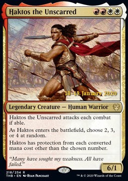 Haktos the Unscarred (V.2) - Theros Beyond Death: Promos (Rare) [PTHB-218] - JotaCards - Tu Tienda de TCG