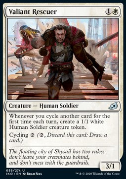 Valiant Rescuer - Ikoria: Lair of Behemoths (Uncommon) [IKO-36] - JotaCards - Tu Tienda de TCG