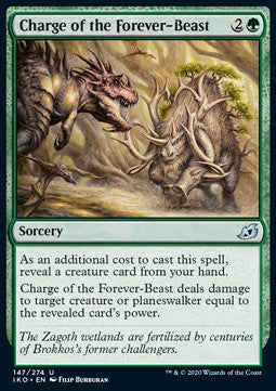 Charge of the Forever-Beast - Ikoria: Lair of Behemoths (Uncommon) [IKO-147] - JotaCards - Tu Tienda de TCG