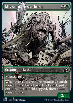Migratory Greathorn - Ikoria: Lair of Behemoths: Extras (Common) [XIKO-297] - JotaCards - Tu Tienda de TCG