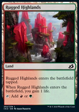 Rugged Highlands - Ikoria: Lair of Behemoths (Common) [IKO-252] - JotaCards - Tu Tienda de TCG