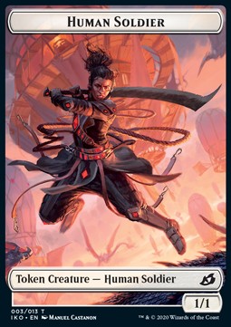 Human Soldier Token (White 1/1) (V.1) - Ikoria: Lair of Behemoths: Extras (Token) [XIKO-T03] - JotaCards - Tu Tienda de TCG