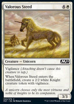Valorous Steed - Core 2021 (Common) [M21-42] - JotaCards - Tu Tienda de TCG