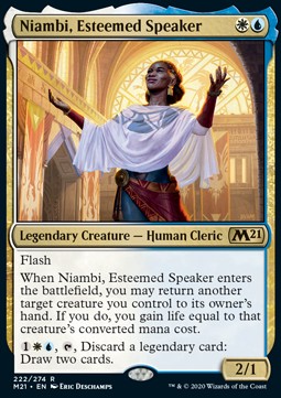 Niambi, Esteemed Speaker - Core 2021 (Rare) [M21-222] - JotaCards - Tu Tienda de TCG