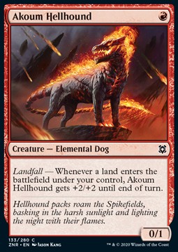 Akoum Hellhound - Zendikar Rising (Common) [ZNR-133] - JotaCards - Tu Tienda de TCG