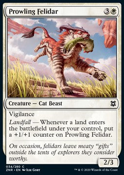 Prowling Felidar - Zendikar Rising (Common) [ZNR-34] - JotaCards - Tu Tienda de TCG
