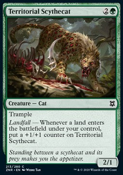 Territorial Scythecat - Zendikar Rising (Common) [ZNR-213] - JotaCards - Tu Tienda de TCG