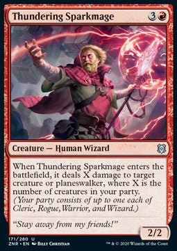 Thundering Sparkmage - Zendikar Rising (Uncommon) [ZNR-171] - JotaCards - Tu Tienda de TCG