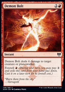 Demon Bolt - Kaldheim (Common) [KHM-129] - JotaCards - Tu Tienda de TCG
