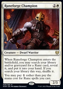 Runeforge Champion - Kaldheim (Rare) [KHM-26] - JotaCards - Tu Tienda de TCG