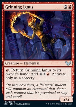 Grinning Ignus - Strixhaven: School of Mages (Uncommon) [STX-104] - JotaCards - Tu Tienda de TCG