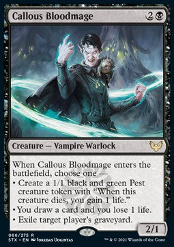 Callous Bloodmage - Strixhaven: School of Mages (Rare) [STX-66] - JotaCards - Tu Tienda de TCG