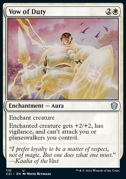 Vow of Duty - Commander: Strixhaven (Uncommon) [C21-110] - JotaCards - Tu Tienda de TCG