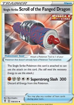 Single Strike Scroll of the Fanged Dragon - Evolving Skies (Uncommon) [EVS-158] - JotaCards - Tu Tienda de TCG