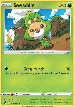 Sewaddle - Fusion Strike (Common) [FST-009] - JotaCards - Tu Tienda de TCG
