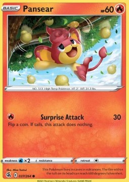 Pansear - Fusion Strike (Common) [FST-037] - JotaCards - Tu Tienda de TCG
