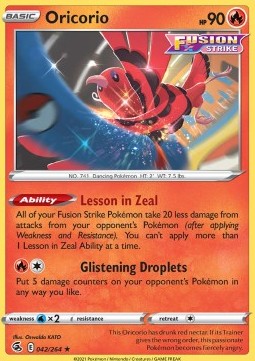 Oricorio - Fusion Strike (Rare) [FST-042] - JotaCards - Tu Tienda de TCG