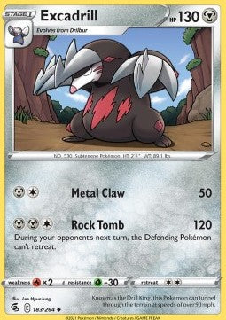 Excadrill - Fusion Strike (Uncommon) [FST-183] - JotaCards - Tu Tienda de TCG