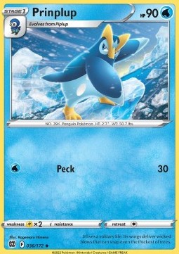 Prinplup - Brilliant Stars (Uncommon) [BRS-036] - JotaCards - Tu Tienda de TCG