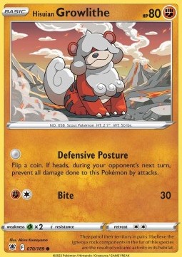 Hisuian Growlithe - Astral Radiance (Common) [ASR-070] - JotaCards - Tu Tienda de TCG