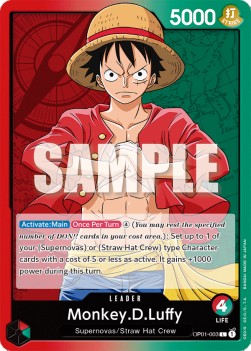 Monkey.D.Luffy (OP01-003) (V.1) - Romance Dawn (Leader) [OP01-003] - JotaCards - Tu Tienda de TCG